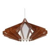 Mid-century wood pendant/drevo humpolec,czechoslovakia,1970's