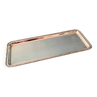 Rectangular dish in silver letal with goldsmith's mark
