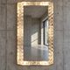 Mirror with crystal glass decorated frame, 1960s, back light, height 95 cm