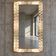 Mirror with crystal glass decorated frame, 1960s, back light, height 95 cm