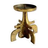 Brutalist Bronze Candleholder, 1970s
