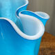 Large multi-layer glass handkerchief vase