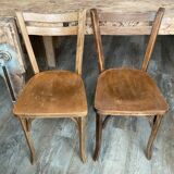 Set of 4 antique bistro chairs