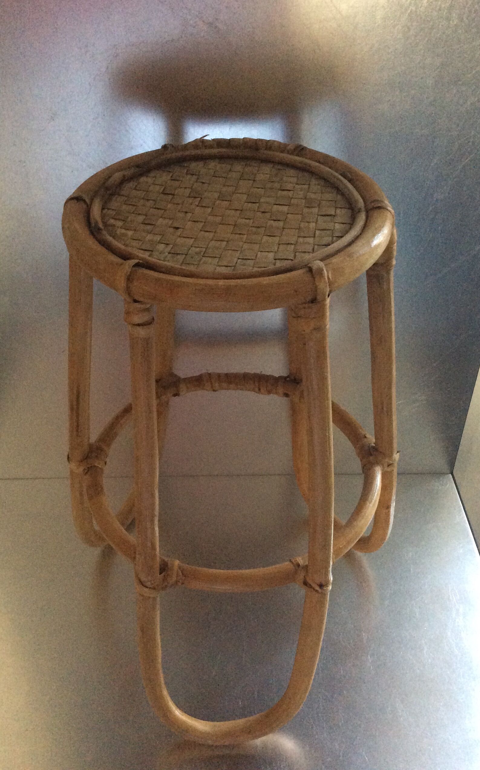 Vintage bamboo collar and wicker