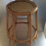 Sellette bambou vintage en rotin et osier