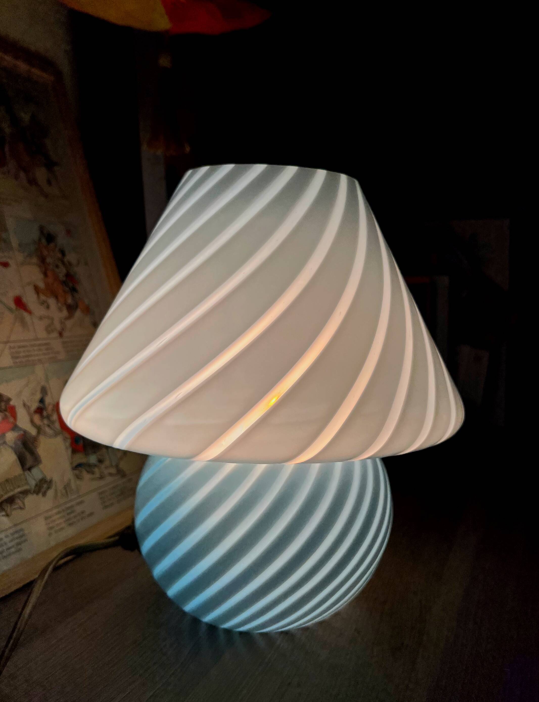 Vintage Murano Mushroom Lamp, 70s