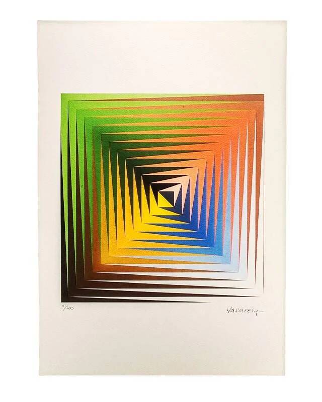 Lithographie de Victor Vasarely, édition limitée et numérotée, années 1970