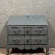Lacquered Louis XV style balbée writing commode in wood.