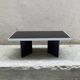 Vintage 1970s coffee table — Black smoked glass top