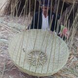 Set of 12 natural suspension wicker rigid