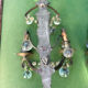 Pair of Art Nouveau / Art Deco Border Period Wall Lights 1920