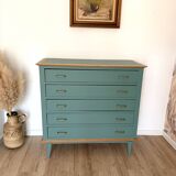 Vintage dresser, celadon green