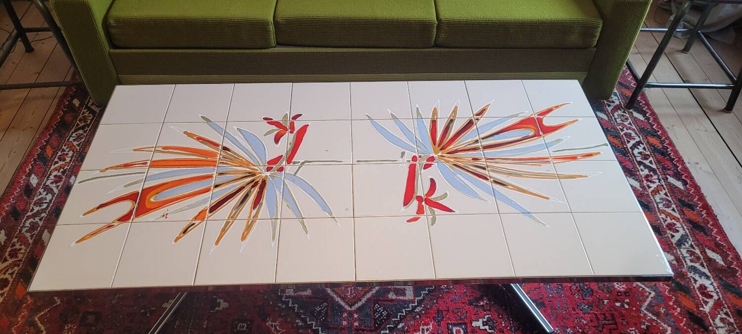 Vintage coffee table ADRI – decorative ceramic – 1960s/70s