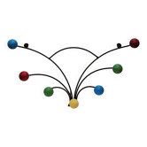 Porte-manteaux mural boules colorés, design 50’s, vintage