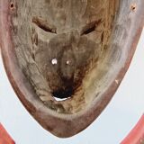African Mask from Mali lacquered in red Exceptional piece