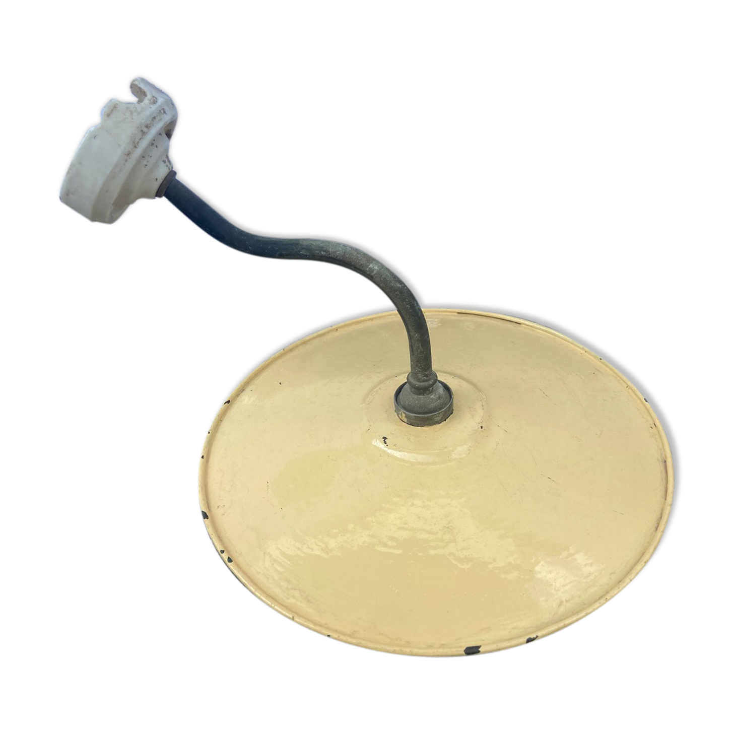 Wall lamp old enamelled tole eggshell style 1900