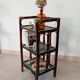 Vintage standing shelf in bamboo and rattan