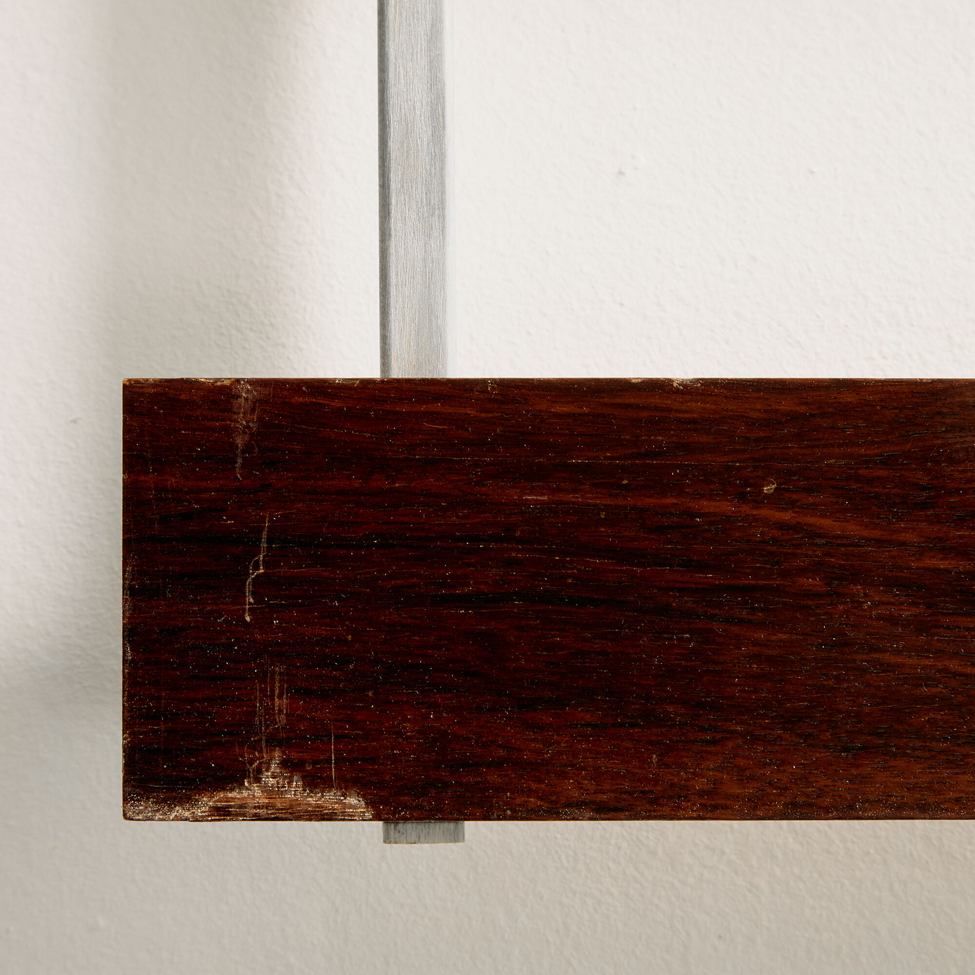 Coat rack in rosewood and metal