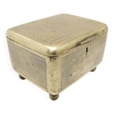 Sugar bowl, neoclassicism, silver-plated brass, Fraget, Poland, 19th century