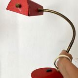 Desk lamp with flexible brass arm, 1950s