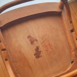 4 bistro chairs in curved wood and art nouveau patterns