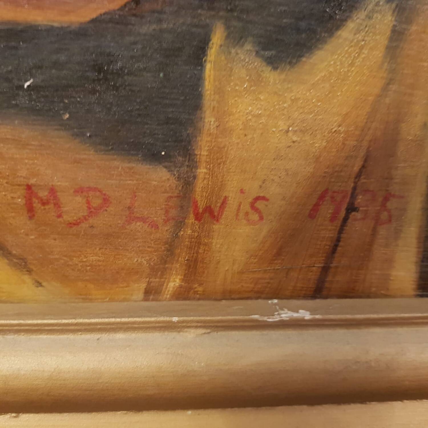 The Odalisque painted on wood 155x110cm