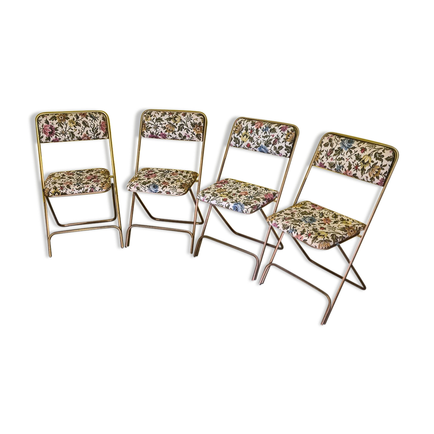 Vintage French Lafuma Chantazur Folding Chairs, from the 1960s.