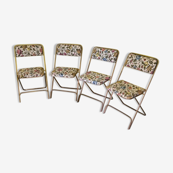 Vintage French Lafuma Chantazur Folding Chairs, from the 1960s.