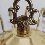Table lamp with glass pendants