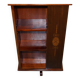 Edwardian burr walnut revolving bookcase with Sheraton inlays circa 1900