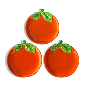 Lot de 3 assiettes « clémentines »