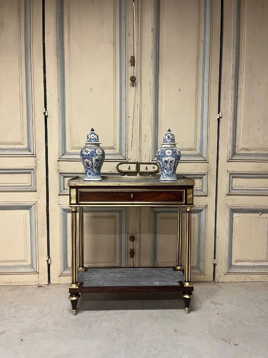 Small mahogany console table, Louis XVI period