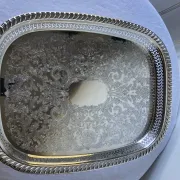 Silver-plated serving tray