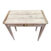Renovated Parisian desk in raw solid wood 1950 - 80x45cm