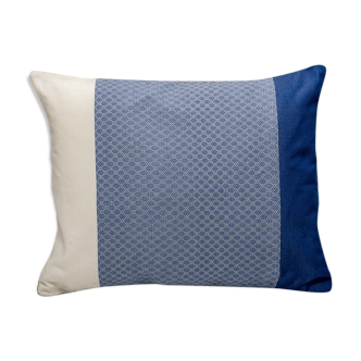 Large bright blue cushion