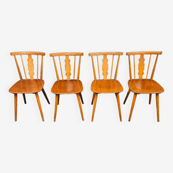 Set de 4 chaises bistrot Iller année 70'