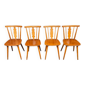 Set de 4 chaises bistrot Iller année 70'