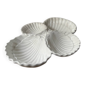 Ceramic shell-shaped serving dish