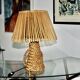 Vintage lamp in braided reed and bamboo