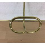 Wall-mounted gilded metal coat rack 4 hooks