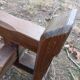 Pair of solid cherry wood farmhouse benches, 1950/60