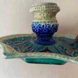 Glazed ceramic candle holder