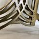 Art Nouveau style brass double piano wall lamp