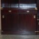 Three vintage style Military Campaign bookshelves, mahogany finish.