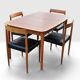 Extendable vintage Lübke table with 4 Lübke teak chairs