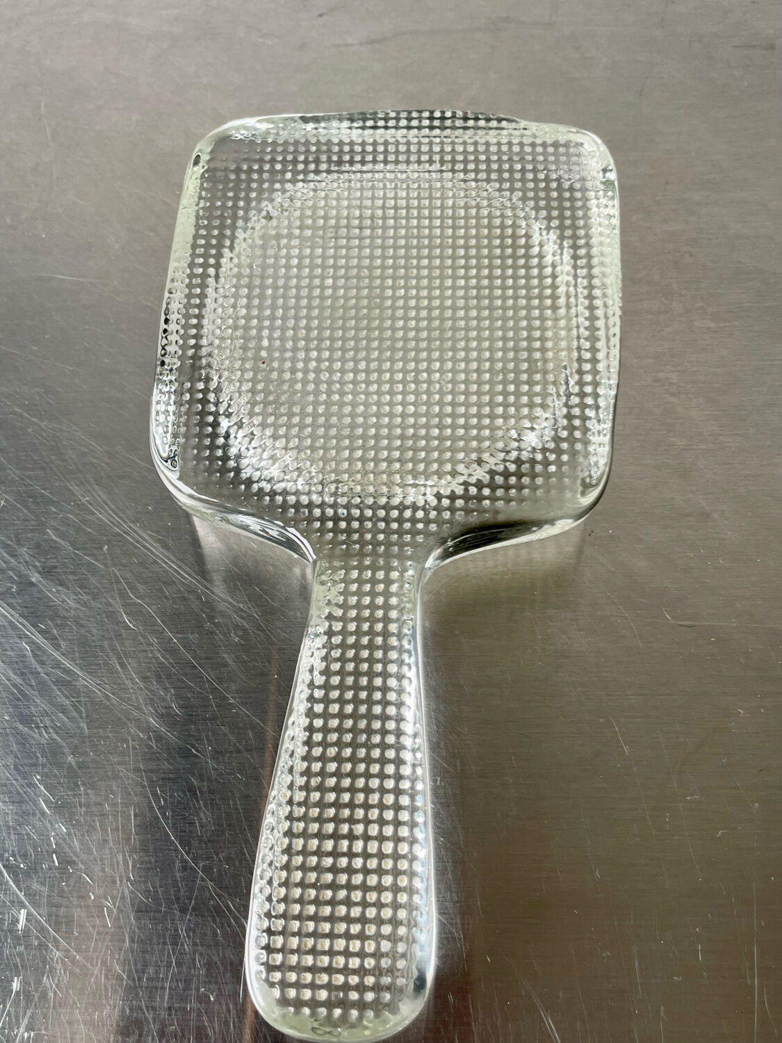 Handheld glass mirror Swedish design 1960's