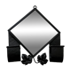 Art Deco wrought iron mirror
