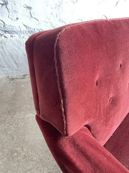 Mid-century modern three-seater velvet sofa, Swedish 1950s–1960s