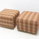 Eastern bloc upholstered pouffe, 1980´s, Czechoslovakia