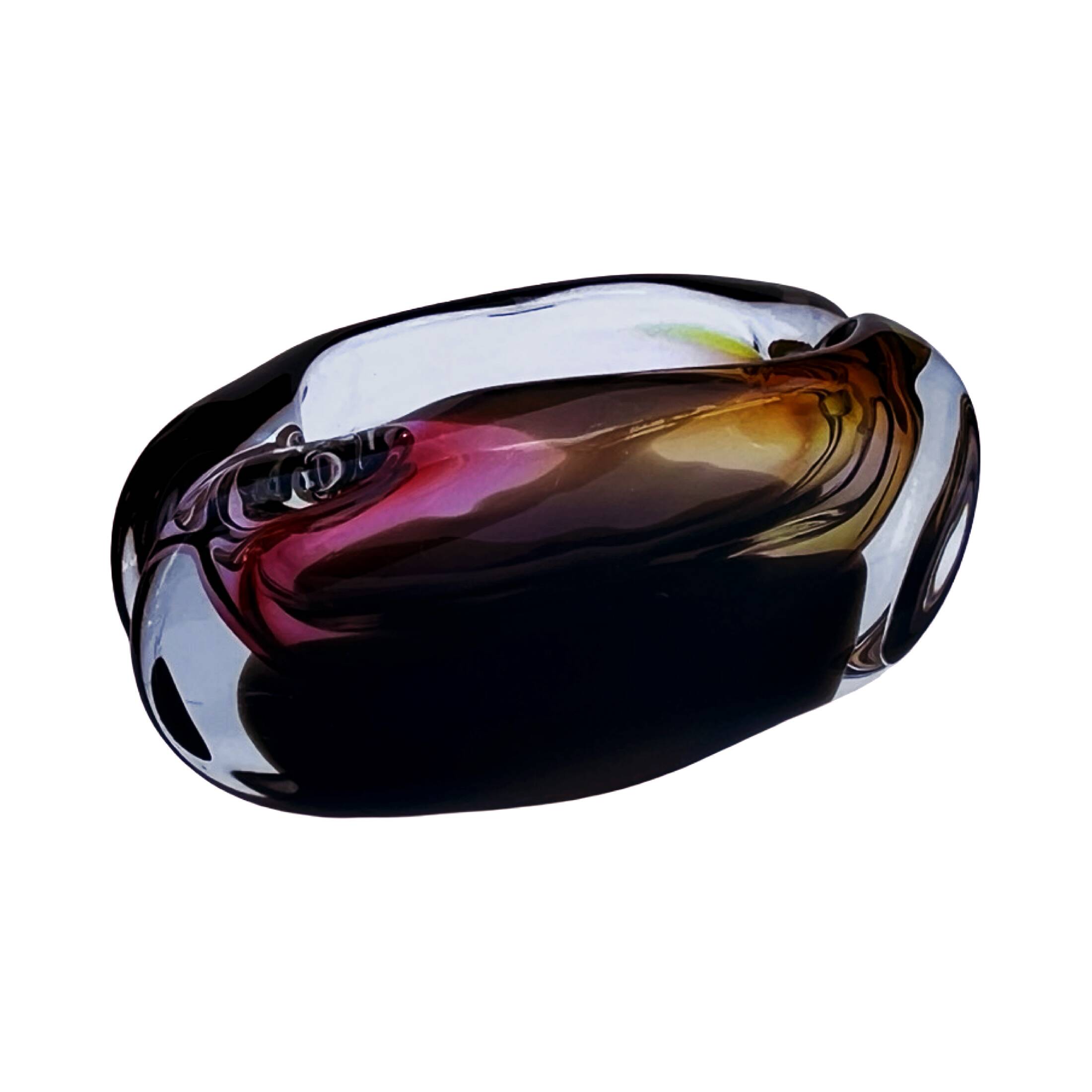 Ashtray designed by M. Velíšková, Skrdlovice Glassworks Czechoslovakia 1960